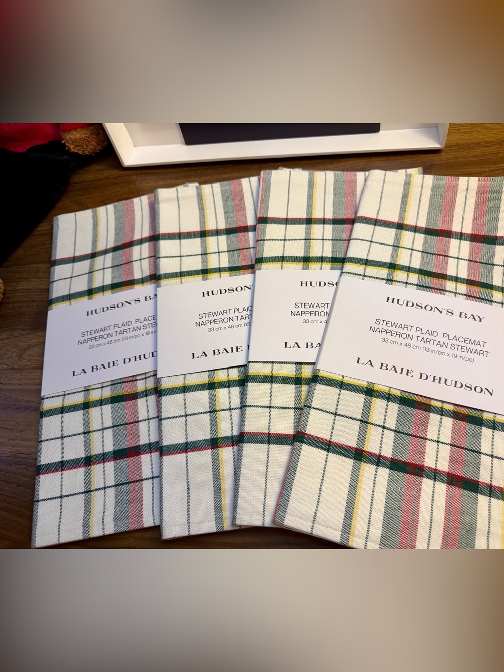 Set of 4x Hudson's Bay Company 'Stewart Plaid' Patterned Fabric Placemats